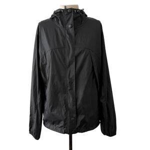 Lucy Lightweight Black Hooded Running Jacket Size S Wind-Resistant Activewear